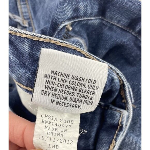 Hudson Jeans Girls 14 Skinny Medium Wash  Blue Denim Cuffed Size 14 - Picture 5 of 8